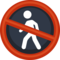 No Pedestrians emoji on Facebook